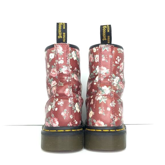 Dr Martens Vintage Rose Burgundy Lace Up Ankle Boots Women’s 6 Shoes - Picture 9 of 13